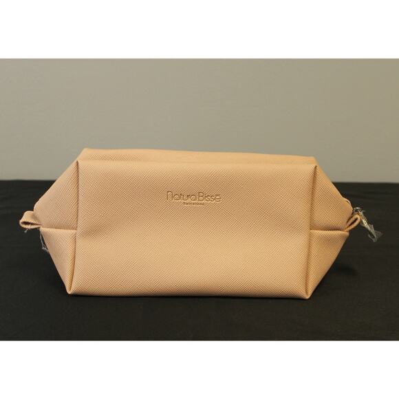 Natura Bisse Barcelona Make Up Cosmetic Bag NWT Pink/Beige - Picture 2 of 7